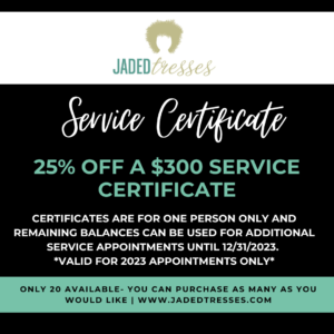 $300 Service Certificate | 20 Available